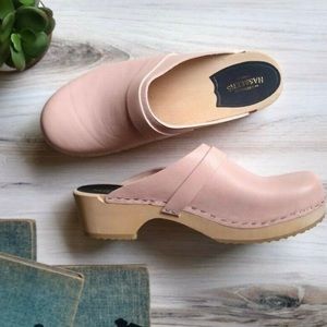 Swedish Hasbeens Husband Clogs / Light Pink 41